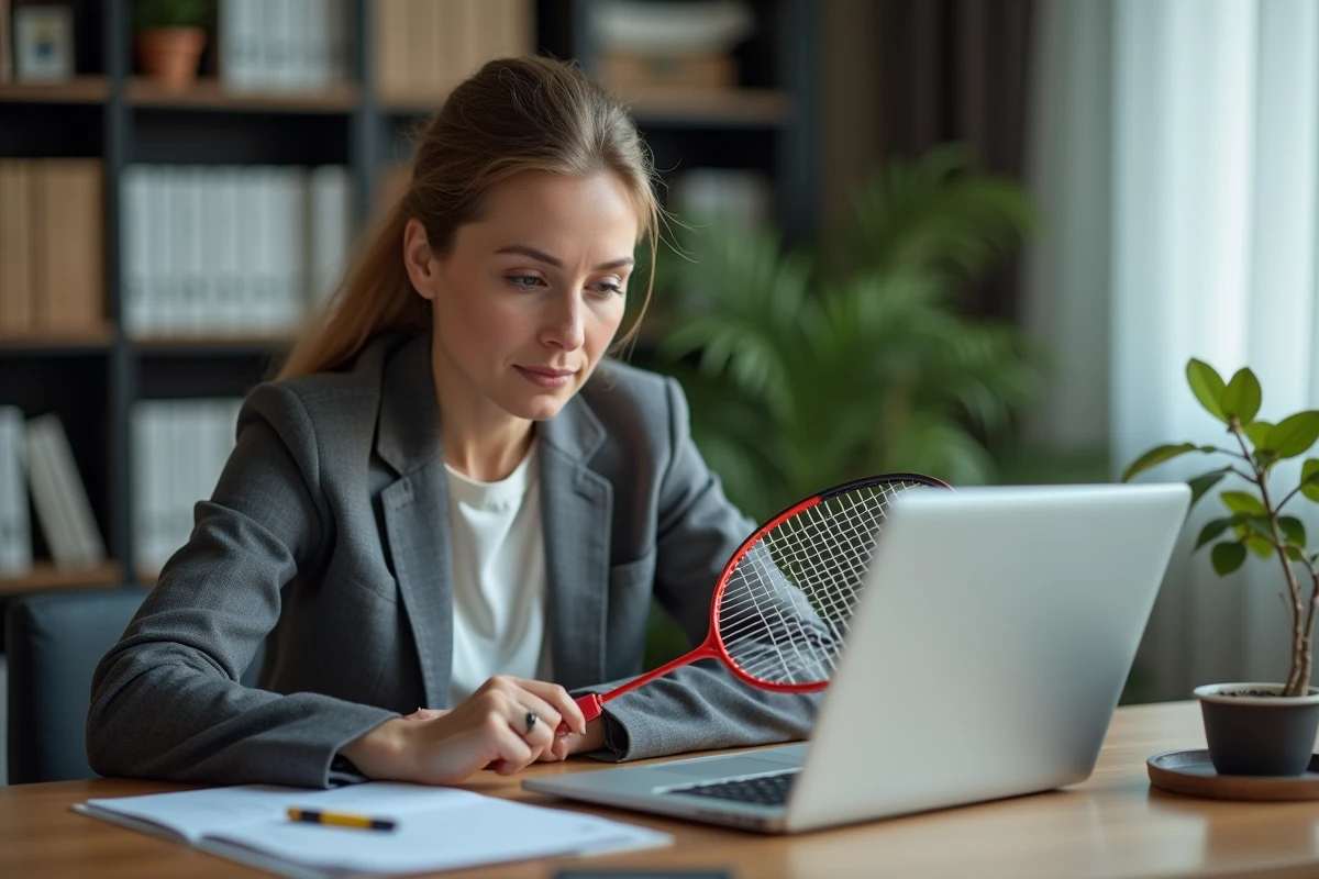 Femme vérifiant le numéro de série d